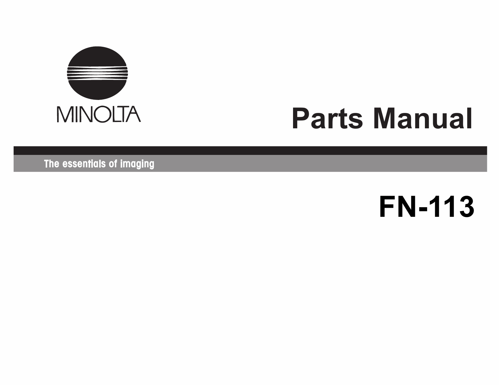 Konica-Minolta Options FN-113 Parts Manual-1